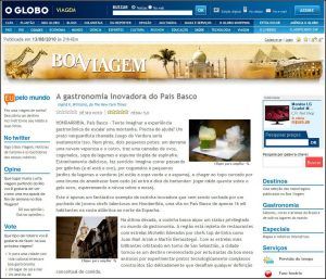 BRASIL DE HONDARRIBIA TITULA “A GASTRONOMIA INOVADORA DO PAÍS BASCO”