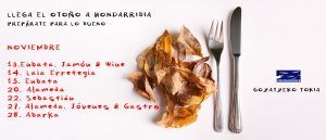 XI CENAS DE DEGUSTACION Y MARIDAJE DE HONDARRIBIA
